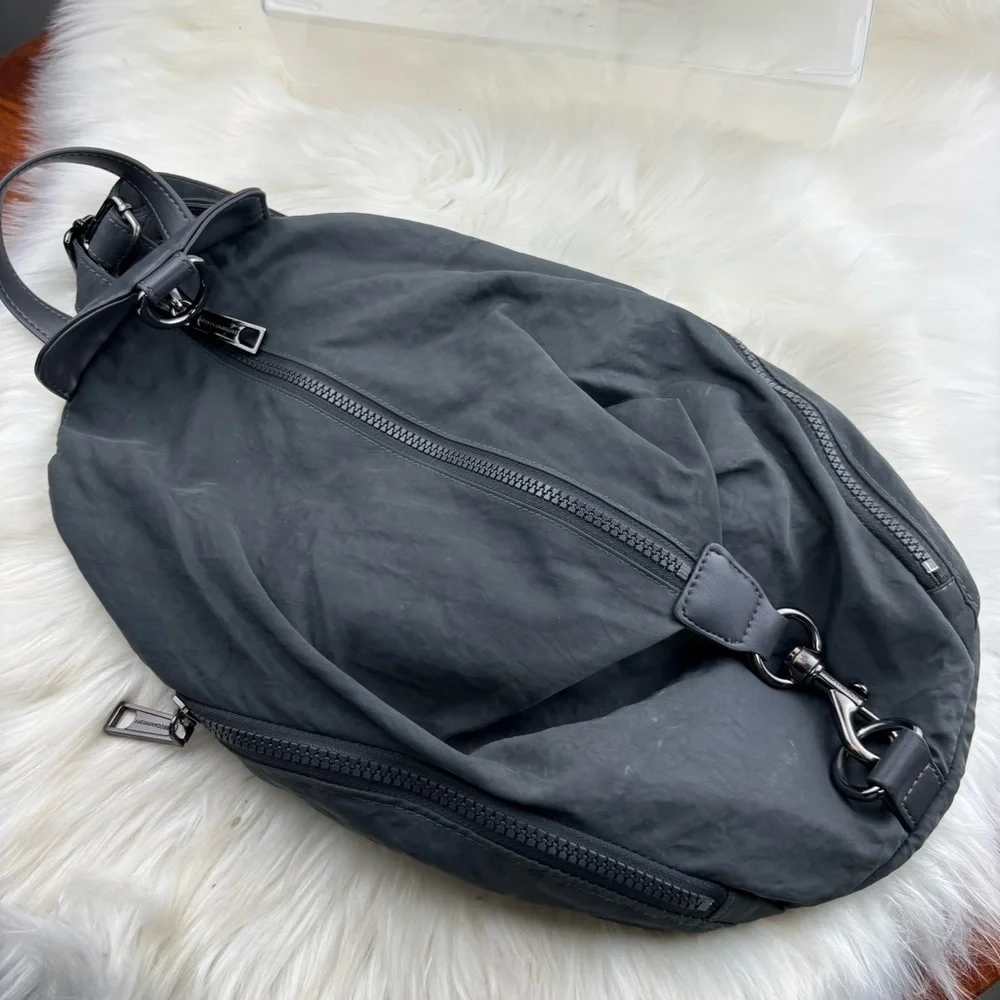 Rebecca Minkoff Julian Gray Modern Backpack with Ergonomic Design